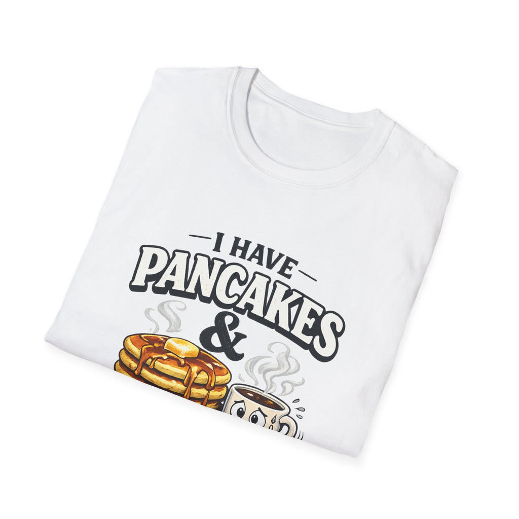 CoreyBelle Pancakes & Panic Attacks T-Shirt | Funny Conversation Graphic Tee