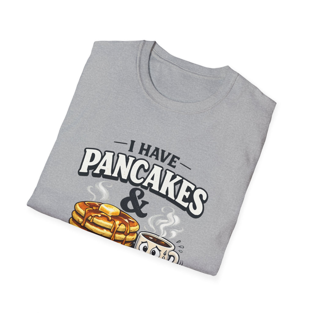 CoreyBelle Pancakes & Panic Attacks T-Shirt | Funny Conversation Graphic Tee