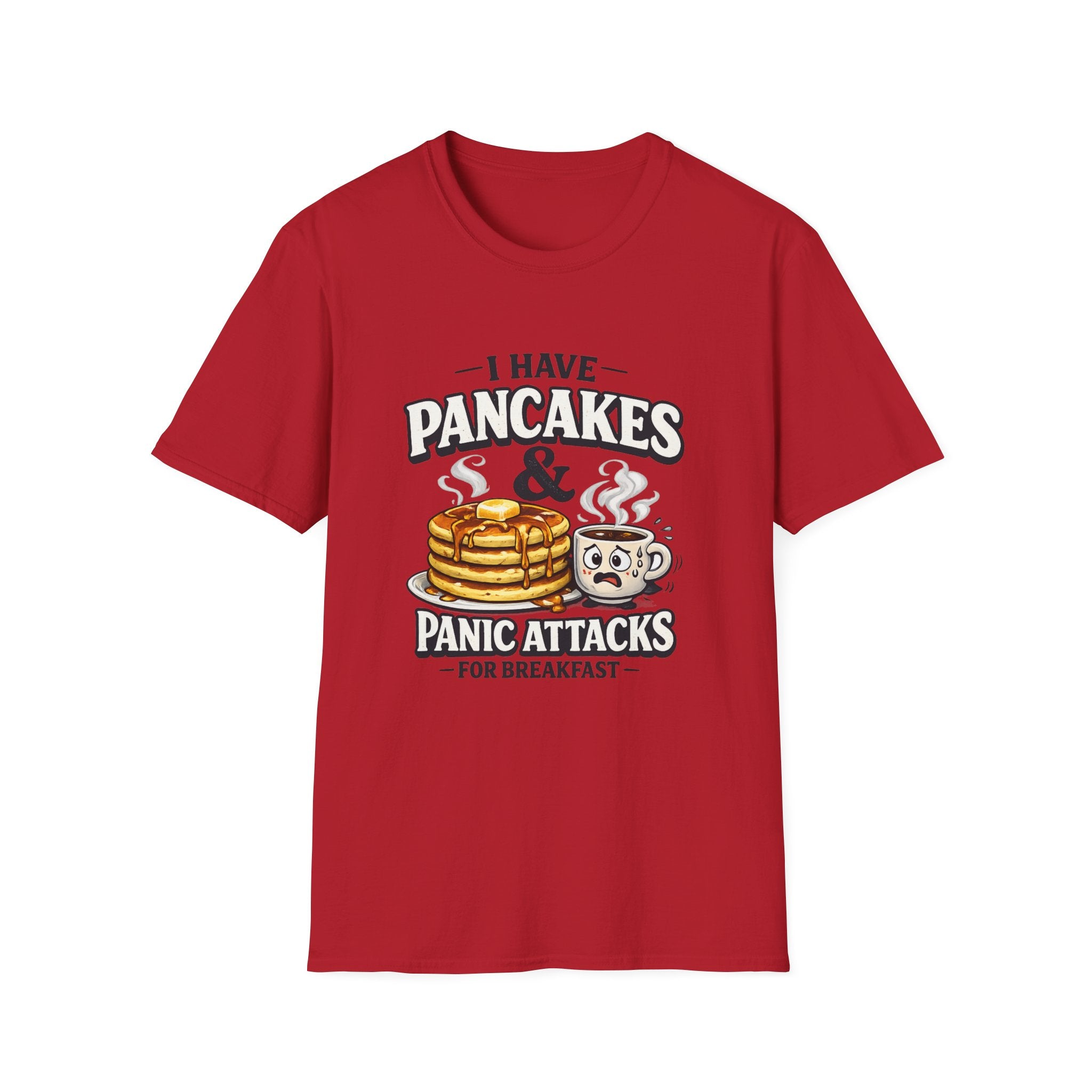 CoreyBelle Pancakes & Panic Attacks T-Shirt | Funny Conversation Graphic Tee