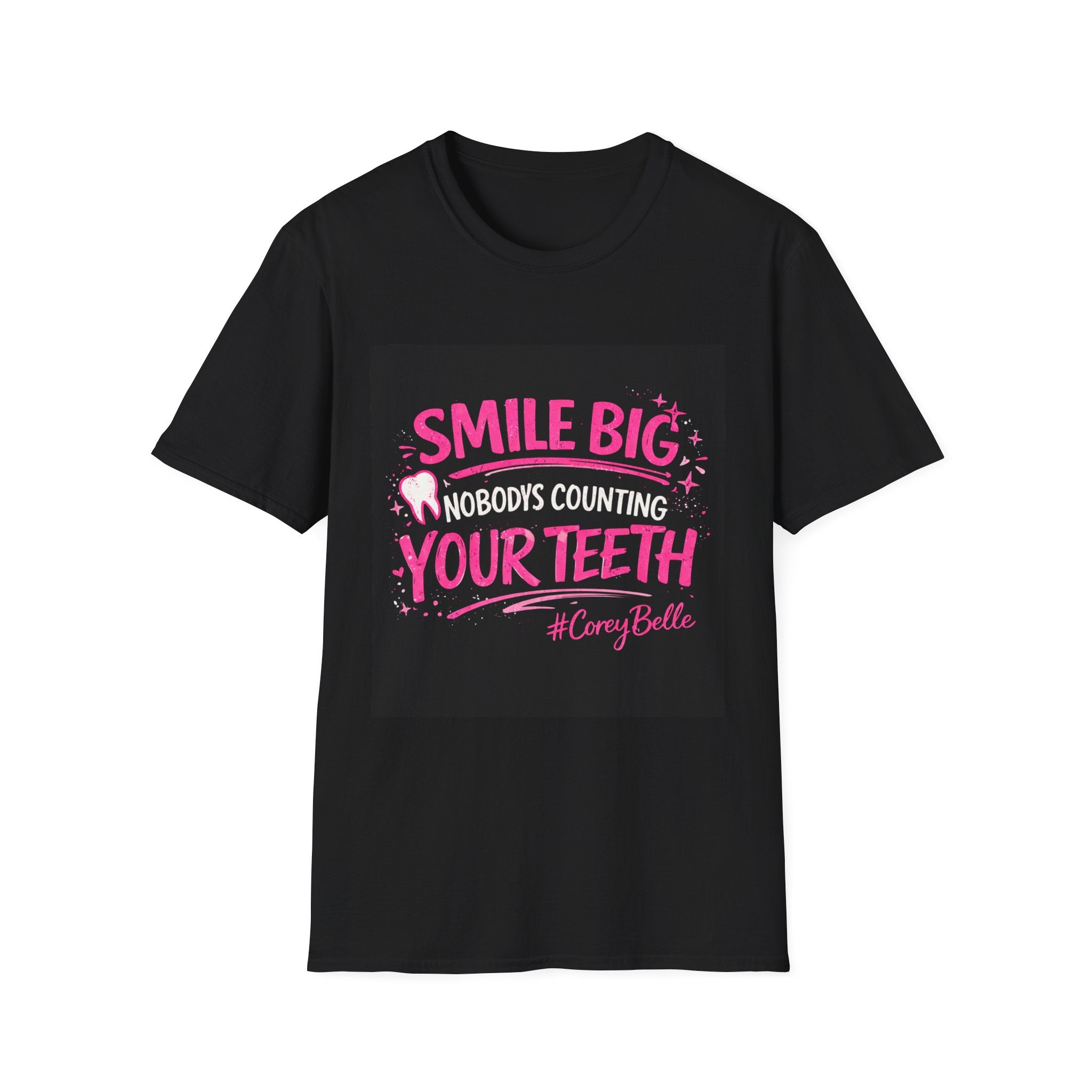 CoreyBelle “Smile Big” T-Shirt | Funny Conversation Graphic Tee