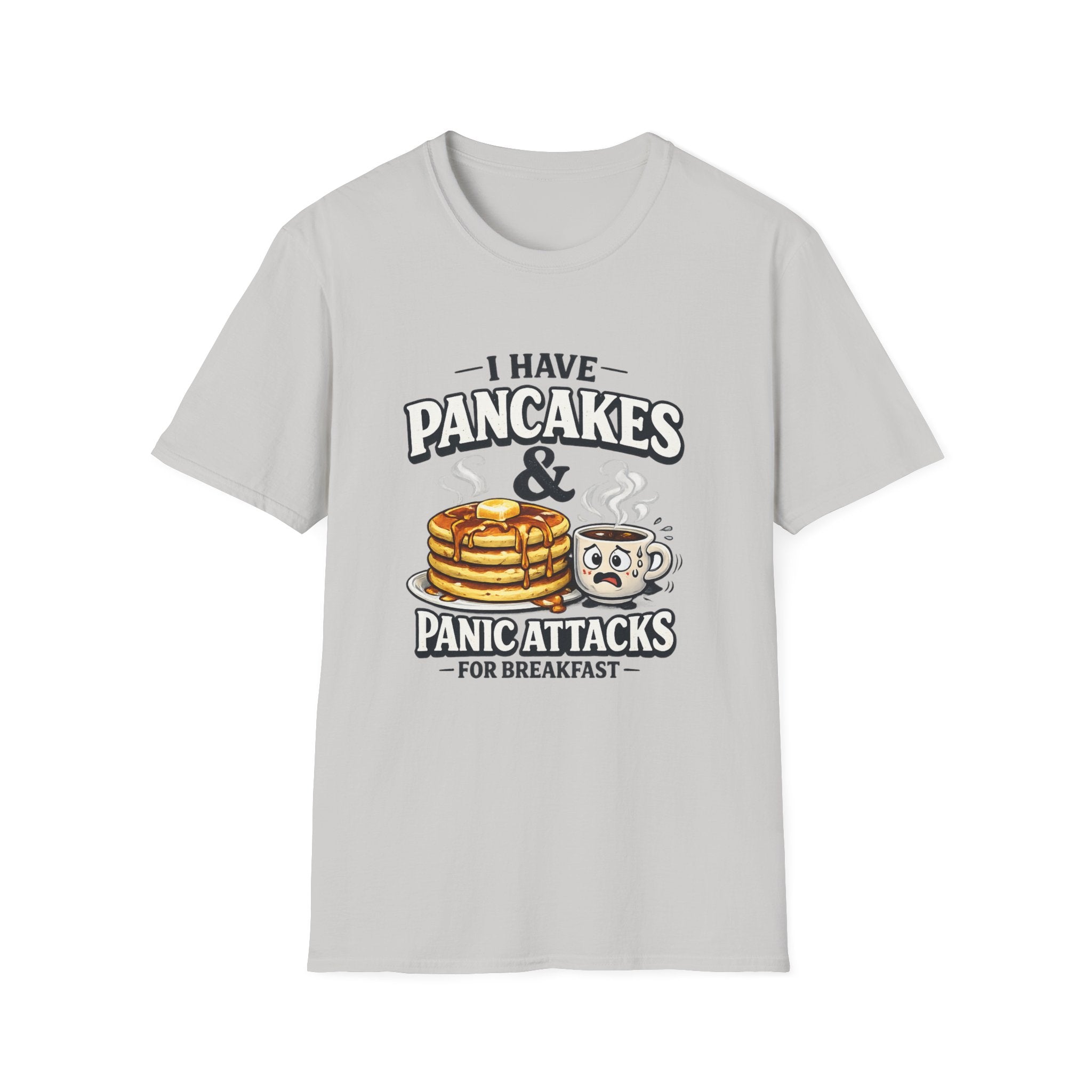 CoreyBelle Pancakes & Panic Attacks T-Shirt | Funny Conversation Graphic Tee