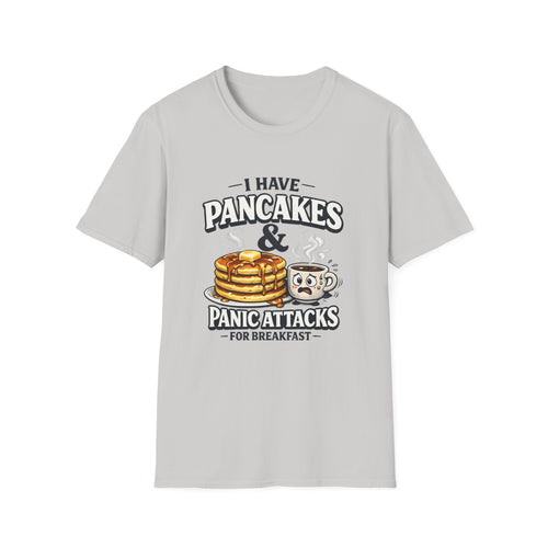 CoreyBelle Pancakes & Panic Attacks T-Shirt | Funny Conversation Graphic Tee