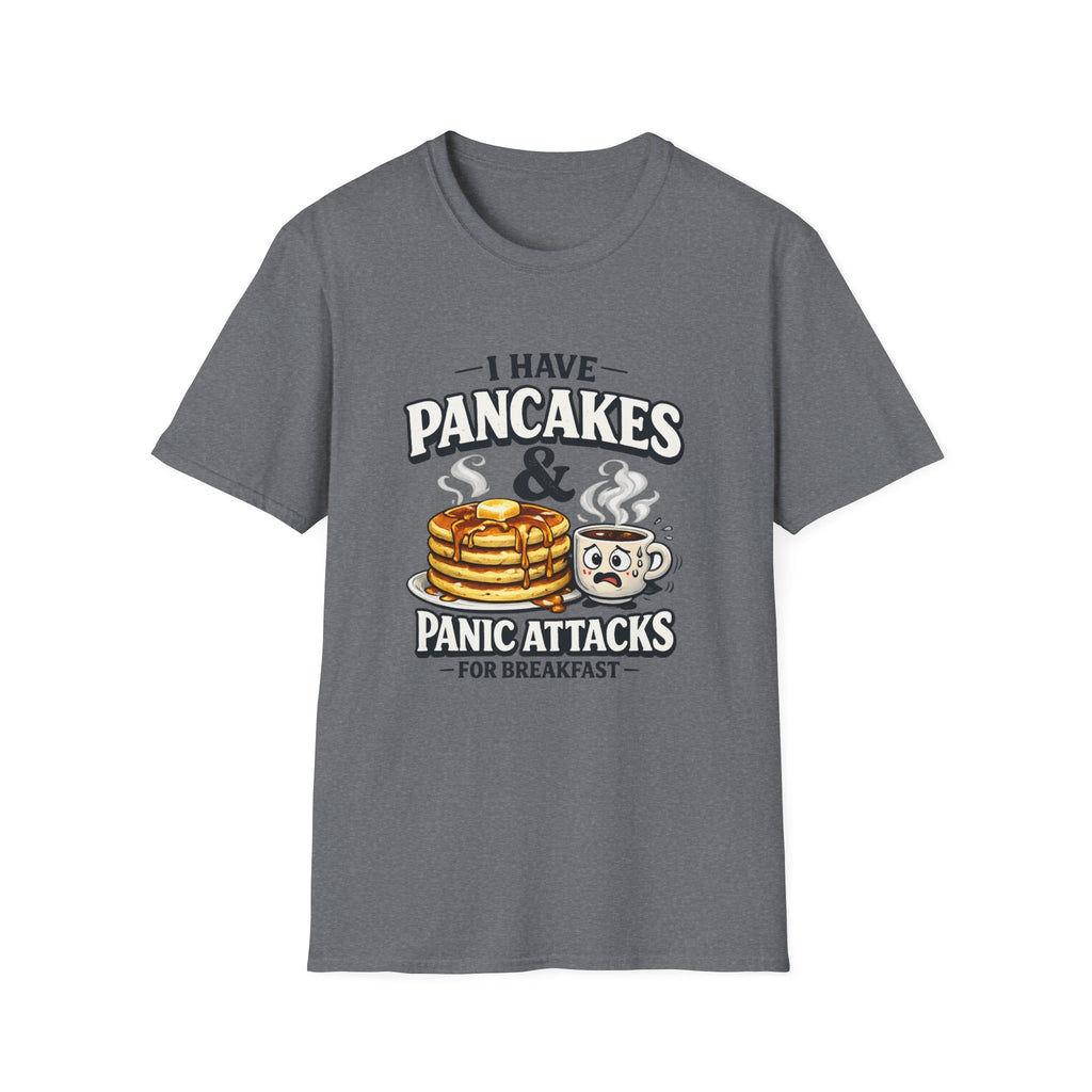 CoreyBelle Pancakes & Panic Attacks T-Shirt | Funny Conversation Graphic Tee
