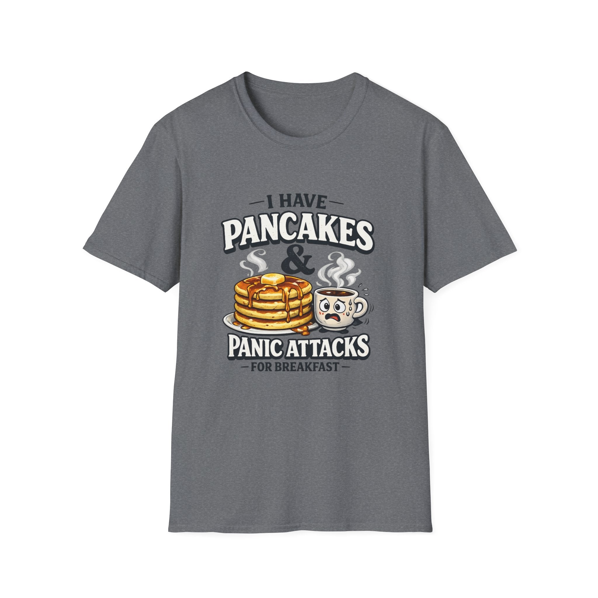 CoreyBelle Pancakes & Panic Attacks T-Shirt | Funny Conversation Graphic Tee
