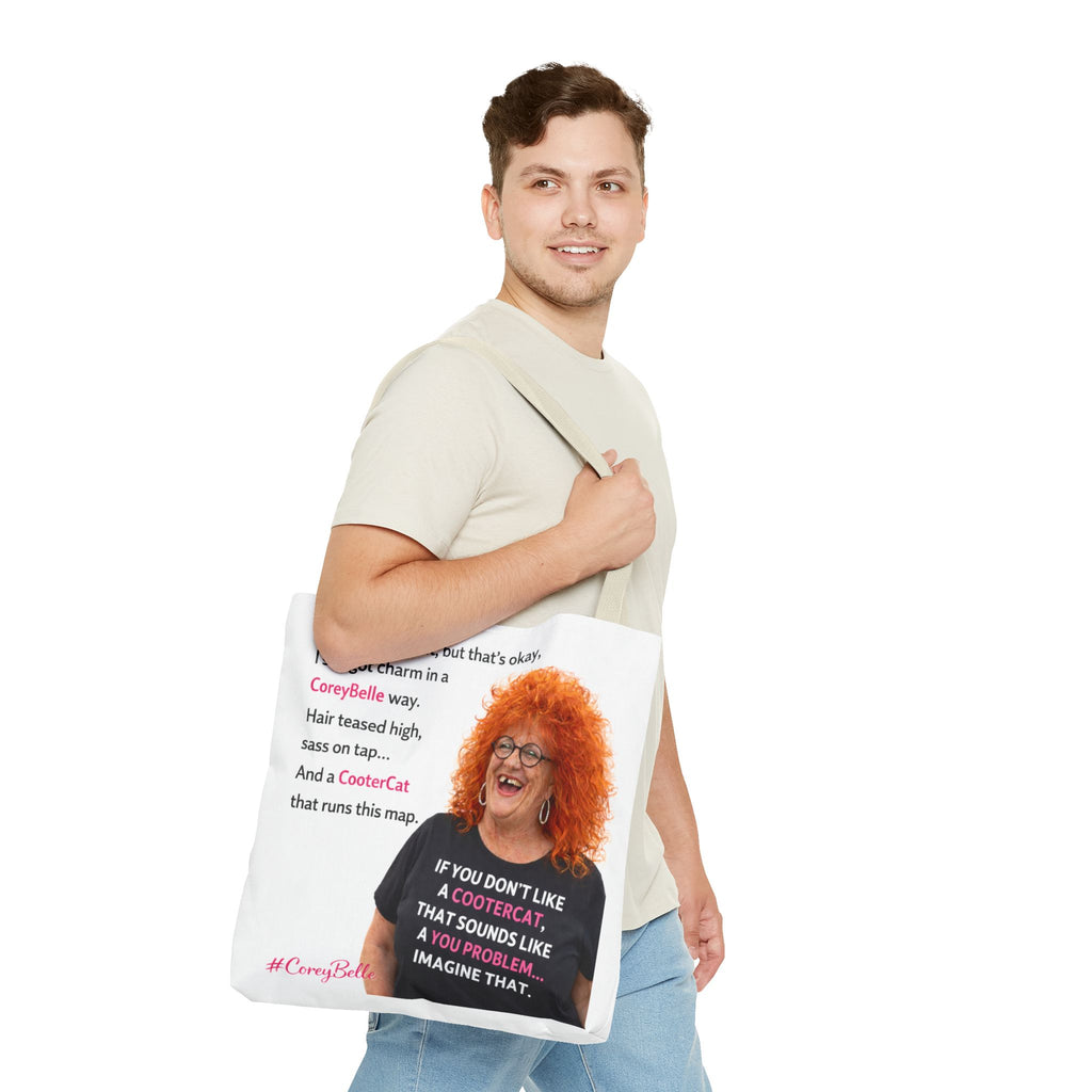 CoreyBelle Tote Bag — Funny Quote All-Over Print Gift Tote