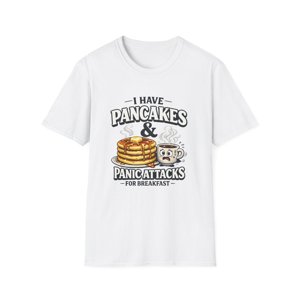 CoreyBelle Pancakes & Panic Attacks T-Shirt | Funny Conversation Graphic Tee
