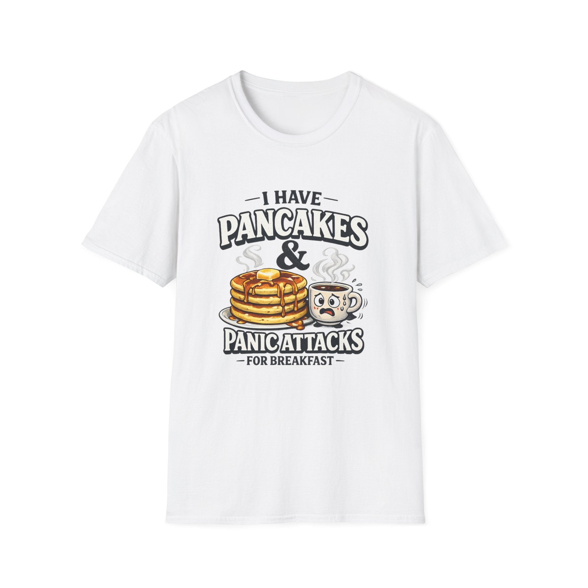 CoreyBelle Pancakes & Panic Attacks T-Shirt | Funny Conversation Graphic Tee
