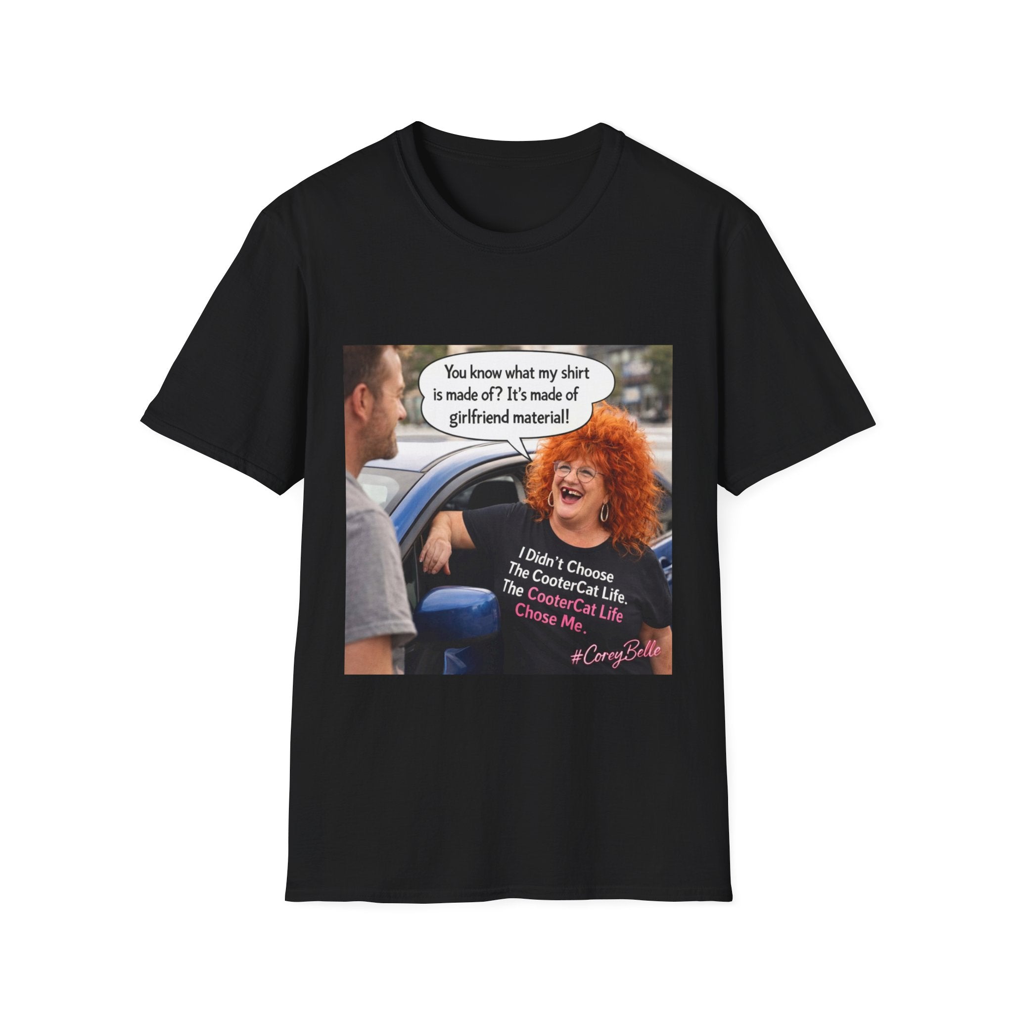 Girlfriend Material Meme T-Shirt | Funny Conversation Graphic Tee