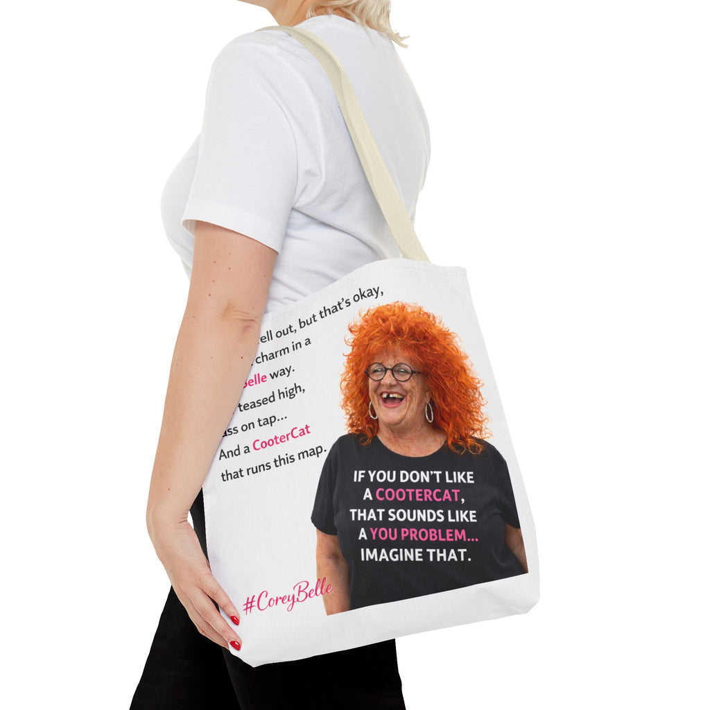 CoreyBelle Tote Bag — Funny Quote All-Over Print Gift Tote