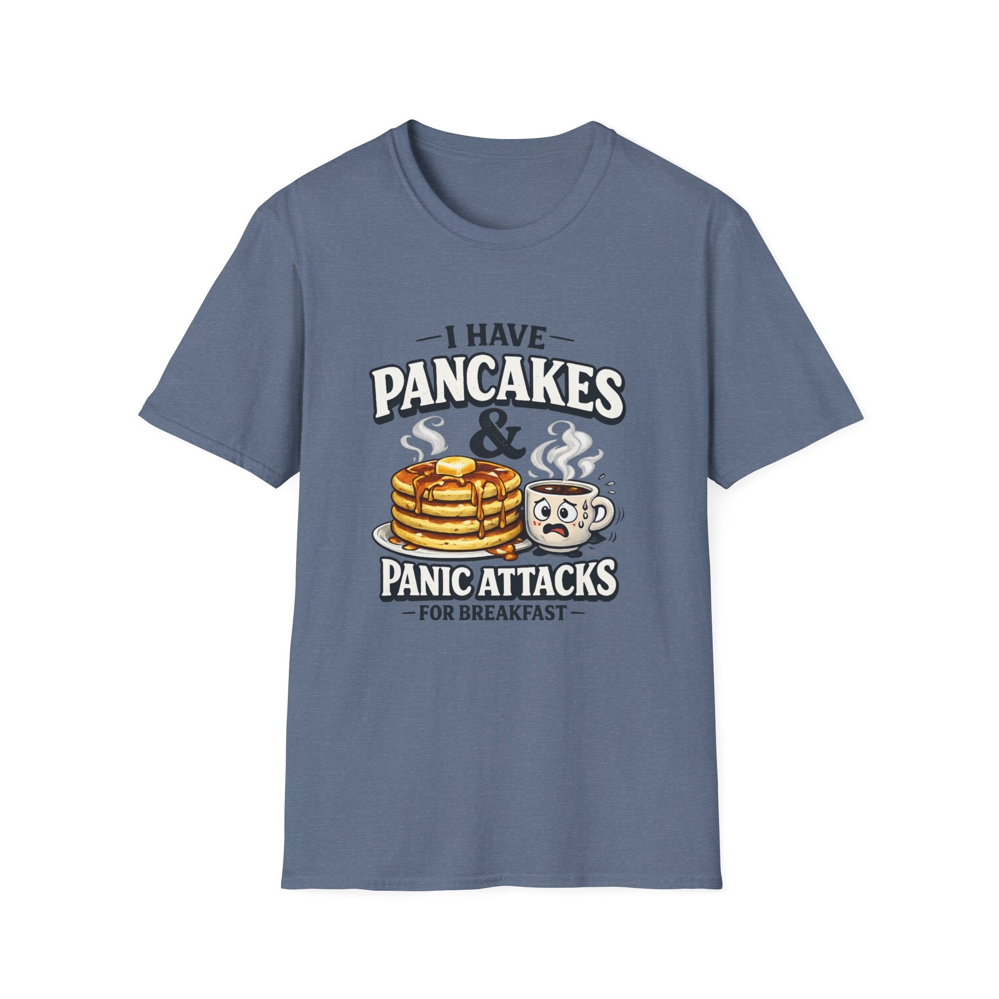 CoreyBelle Pancakes & Panic Attacks T-Shirt | Funny Conversation Graphic Tee