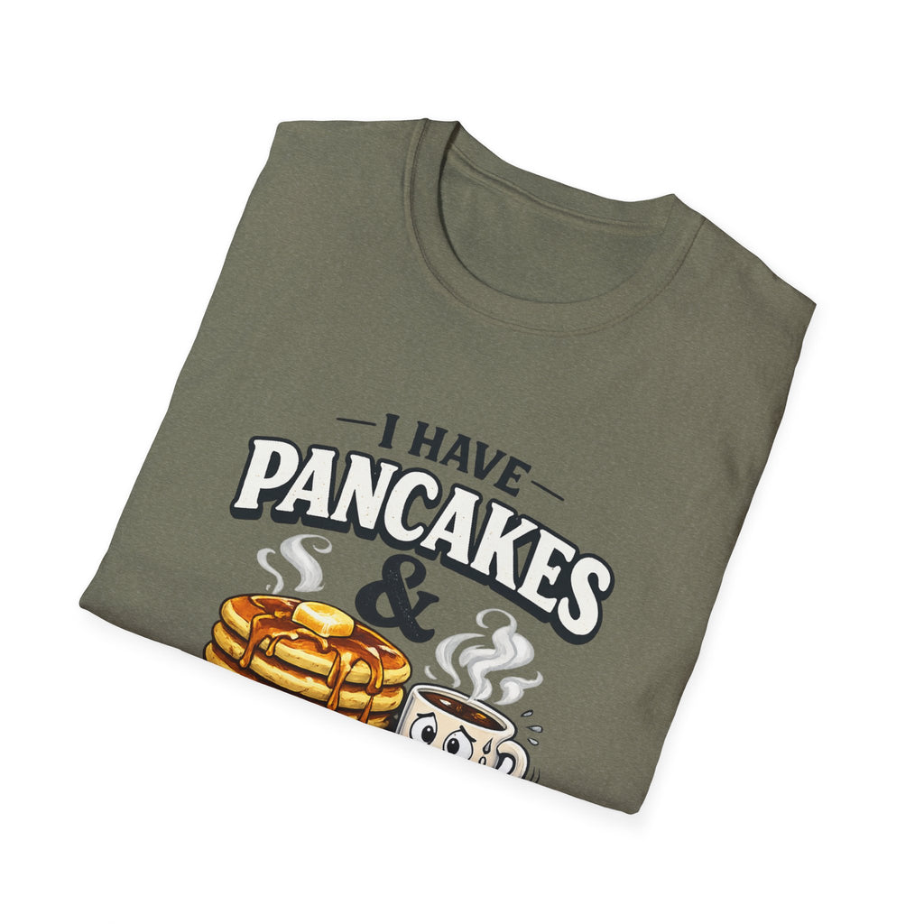 CoreyBelle Pancakes & Panic Attacks T-Shirt | Funny Conversation Graphic Tee